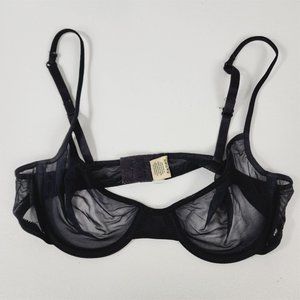 Vintage Calvin Klein Black Sheer Sexy Bra Size 34B